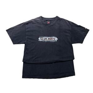 Vintage Rusty Surfboards y2k Black Tee Men's L